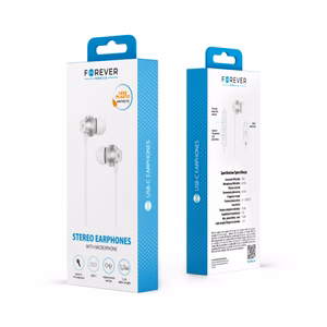 Forever laidinės ausinės EP-02 USB-C baltos