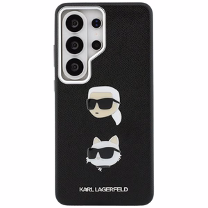 Karl Lagerfeld Saffiano Double Heads Metal Чехол для Samsung Galaxy S26 Ultra - чёрный