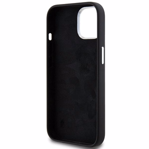 BMW parašo skystas silikonas Magnetinis dėklas telefonui iPhone 15 - juodas