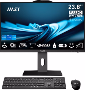 MSI Pro AP242P 14M-813EU Intel® Core™ i7 i7-14700 60,5 cm (23.8") 1920 x 1080 pikseliai Viskas viename kompiuteryje 16 GB DDR5-SDRAM 1 TB SSD Windows 11 Pro Wi-Fi 6E (802.11ax) Juoda