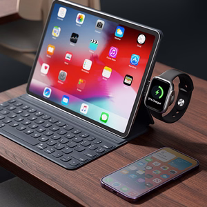 Joyroom JR-WQS02 зарядная станция Lightning 4 в 1 (телефон AirPods Watch USB) - чёрный