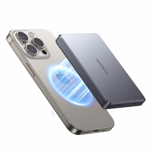 Joyroom JR-PBM08 Pro 22,5 W 10000 mAh išorinė baterija su belaidžiu įkrovimu ir 2 x USB-C – pilka
