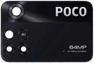 Xiaomi Poco M4 Pro 4G линза камеры чёрный 64MP (только линза) Оригинал
