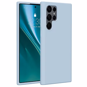 Etteri silikoninis dėklas telefonui Samsung Galaxy S22 Ultra šviesiai mėlynas