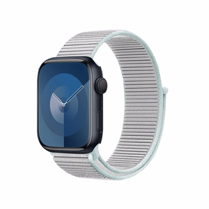 Crong Nylon Sport dirželis, skirtas Apple Watch 38 / 40 / 41 mm ir 42 mm (Series 10 / 11), pastelinės pilkos spalvos