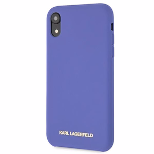 Karl Lagerfeld silikoninis iPhone Xr dėklas telefonui - violetinis