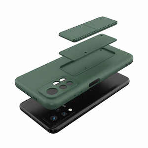 Wozinsky Kickstand Case silicone case with stand Xiaomi Poco M4 Pro 5G red