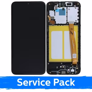 LCD-дисплей для Samsung A202 A20e чёрный с рамкой (Service Pack)
