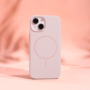 Silicone Thin Mag dėklas iPhone 17 Pro 6,3" šviesiai rožinis