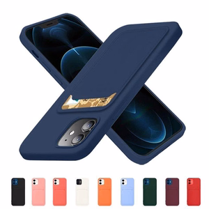 Card Case силиконовый чехол-кошелёк с отделением для карт и документов для Samsung Galaxy A73 тёмно-синий