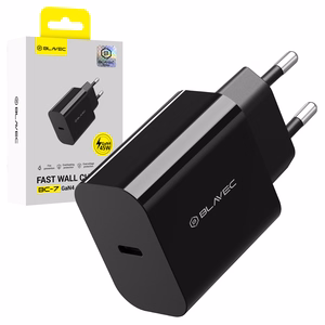 Blavec sieninis įkroviklis BC-7 GaN4 - Type C - PD QC 45W 3A (TCBC7G4-CB453A), juodas