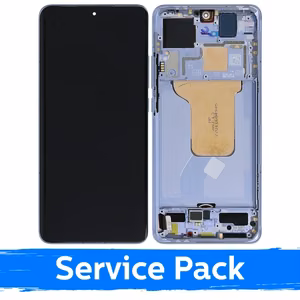 LCD дисплей совместимый с Xiaomi 12 (12S 12X) с рамкой синий (Service Pack)
