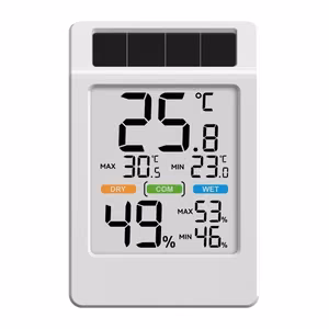 BALDRTHERM B0590TH-V6 saulės energija maitinamas termohigrometras su dideliu ekranu