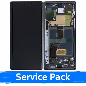 LCD ekranas suderinamas su Samsung N970 Note 10 su rėmeliu / Aura Black / (Service Pack)