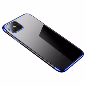 Clear Color Case Gel TPU elektroplokštės rėmo dangtelis Samsung Galaxy A22 4G mėlynas