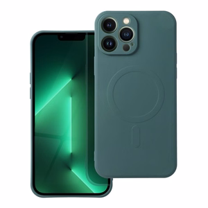 Чехол для Samsung S26 Ultra силиконовый Mag Cover совместимый с MagSafe зелёный