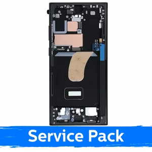 Средняя рамка корпуса для Samsung S918 S23 Ultra / графитовый / (Service Pack)