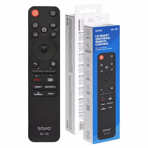 Savio RC-30 nuotolinio valdymo pultelis IR/Bluetooth Spaudžiamieji mygtukai