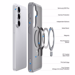 Dėklas Dux Ducis Yind Magnetic Stand Samsung S947 S26 Plus pilkas