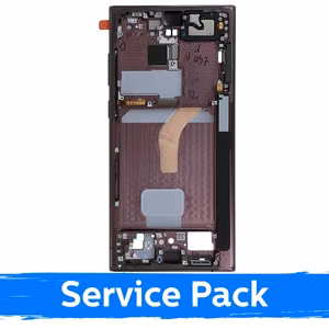 Vidurinis rėmas Samsung S908 S22 Ultra / Burgundy / (Service Pack)