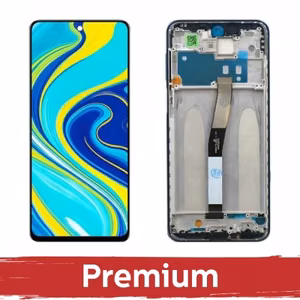 LCD ekranas suderinamas su Xiaomi Redmi Note 9S (Note 9 Pro) su rėmeliu / Glacier White / OEM