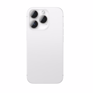 AmazingThing AR aliuminio 3 objektyvų stiklas su objektyvo rėmeliu iPhone 16 Pro / 16 Pro Max - sidabrinis