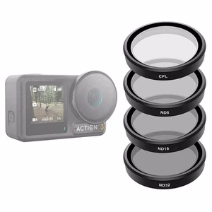 4 TELESIN CPL/ND8/ND16/ND32 filtrų rinkinys DJI Osmo Action 3 / 4 / 5