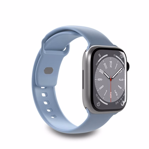 Силиконовый ремешок Puro Icon для Apple Watch 42 / 44 / 45 / 49 мм - голубой (2 шт.)