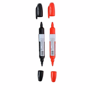 Topwrite double-ended dry-erase marker set, 2 pieces, Black / Red