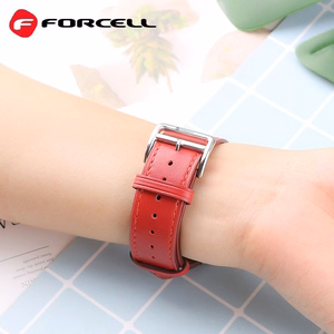 FORCELL F-DESIGN FA20 ekologiškos odos dirželis APPLE Watch 38 / 40 / 41 mm raudonas