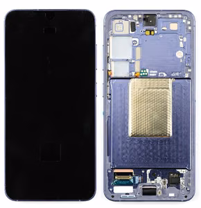 LCD ekranas Samsung S921 S24 su lietimo ekranu ir rėmeliu Cobalt Violet originalus (surinktas service pack)