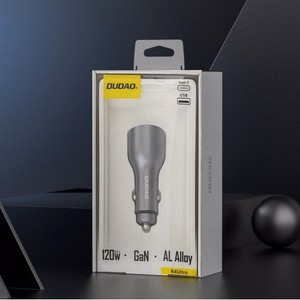Dudao R4Ultra 120W Power Delivery Quick Charge LED Car Įkroviklis USB-A USB-C - Gray