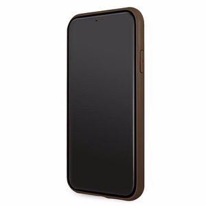 Guess 4G Big Metal Logo dėklas iPhone 11 Pro Max rudas