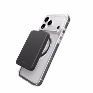 Puro Lite Mag TPU+PC dėklas telefonui suderinamas su MagSafe iPhone 17 Pro - skaidrus su pilku žiedu
