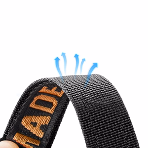 Dux Ducis dirželis (lauko versija) Apple Watch Ultra dirželis, SE, 9, 8, 7, 6, 5, 4, 3, 2, 1 (49, 45, 44, 42 mm) nailoninė apyrankė juoda ir oranžinė