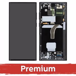 LCD ekranas Samsung S908 S22 Ultra su rėmeliu / žalias / OEM
