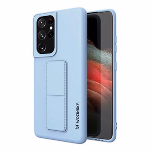 Wozinsky Kickstand Case силиконовый чехол с подставкой для Samsung Galaxy S21 Ultra 5G голубой