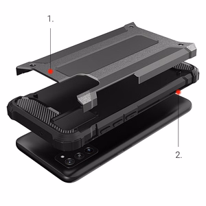 Hybrid Armor Case прочный защитный чехол для Samsung Galaxy A03s чёрный