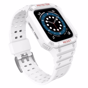 Protect Strap Ремешок для Apple Watch 42/44/45mm с бронированным чехлом - белый