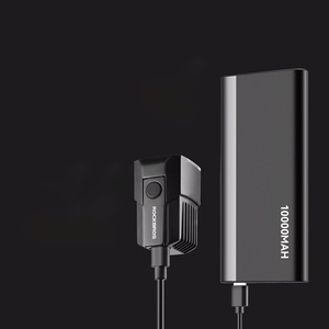Rockbros RHL1600 Front Bike Light 1600lm with External Power Supply USB-C - Black