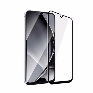 Grūdintas stiklas su metaliniu rėmeliu Samsung Galaxy A15 5G, juodas rėmelis