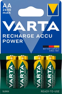 Аккумуляторная батарейка VARTA R6 (AA) 2600mAh Accu Power 4 шт.