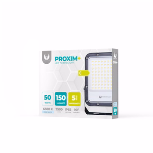 Forever Light PROXIM+ LED prožektorius, 50 W, 6500 K, 7500 lm, 230 V, IP65, 150 lm/W – 5 metų garantija