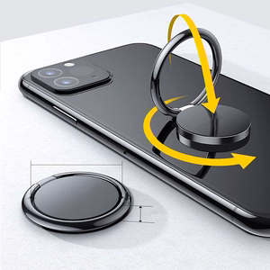 Tech-Protect magnetinis žiedas telefonui / žiedas su stovo funkcija - juodas