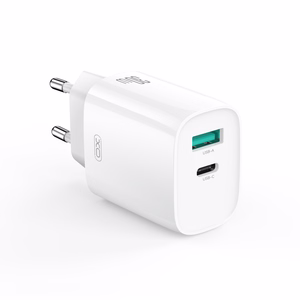 XO wall įkroviklis CE30 PD 30W 1x USB-C 1x USB baltas