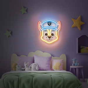 Pakabinama neoninė LED dekoracija ant organinio stiklo Paw Patrol – Chase OW-130346