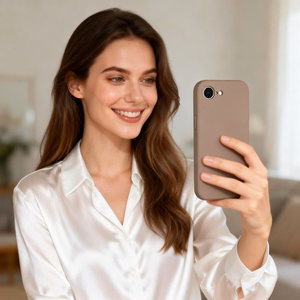 Чехол Tech-Protect Silicone MagSafe для iPhone 16e / 17e коричневый