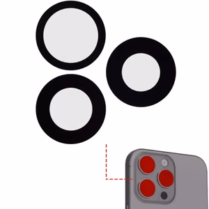 Rear Camera Lens Compatible With Apple iPhone 16 Pro / 16 Pro Max Back camera lens (3pc) / PREMIUM /