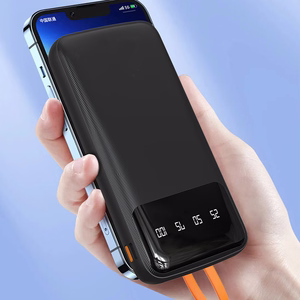 Dudao K6Pro universal powerbank 10000mAh with USB cable, USB Type C, Lightning black (K6Pro-black)