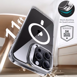 ESR Classic Hybrid Kickstand Halolock MagSafe Чехол комплект с подставкой + Закалённое стекло для iPhone 16 Pro - прозрачный
